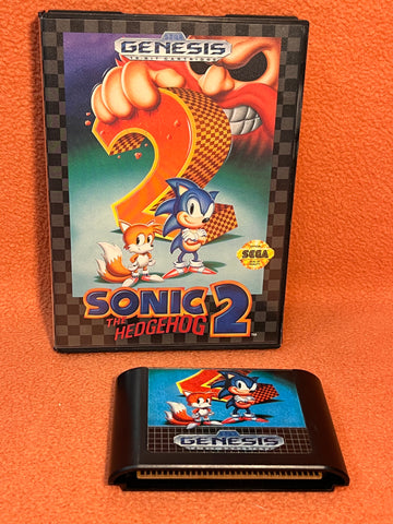 Sonic Hedgehog 2 Retail Label Game & Case!